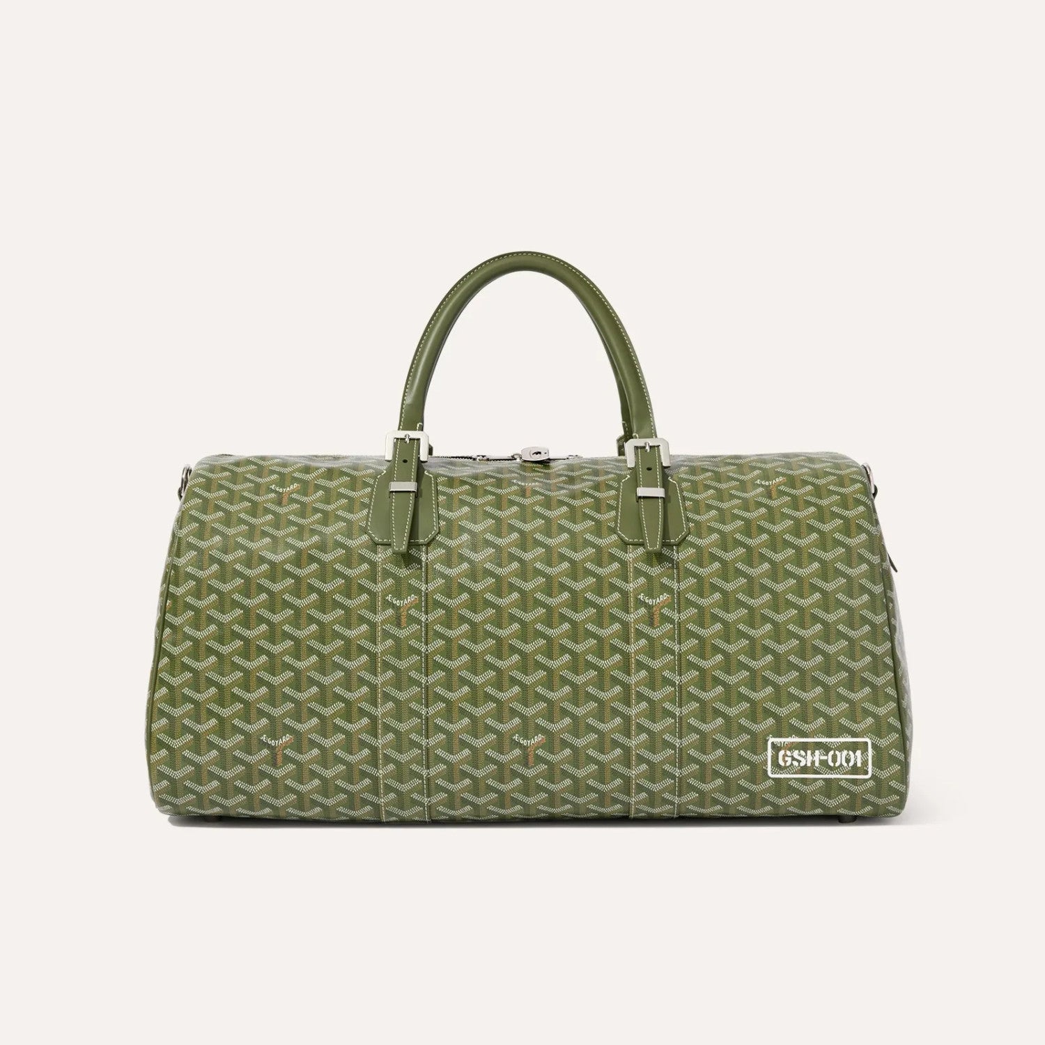GOYARD Boston Men's And Women's Old Flower Full Print Canvas Collocation Cowhide Shoulder Cross Handbag Travel Bag Bags #76641