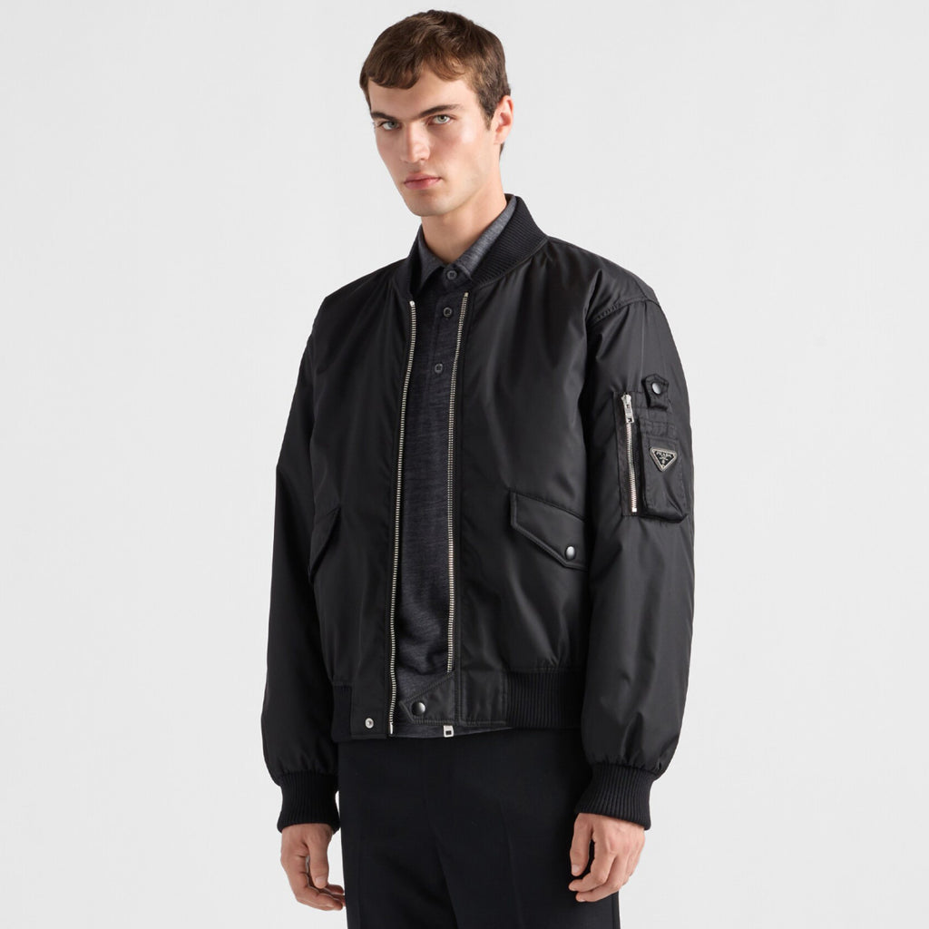 Prada Men's Fall And Winter Recycled Nylon Fabric Zipper Long Sleeve Jacket #75271