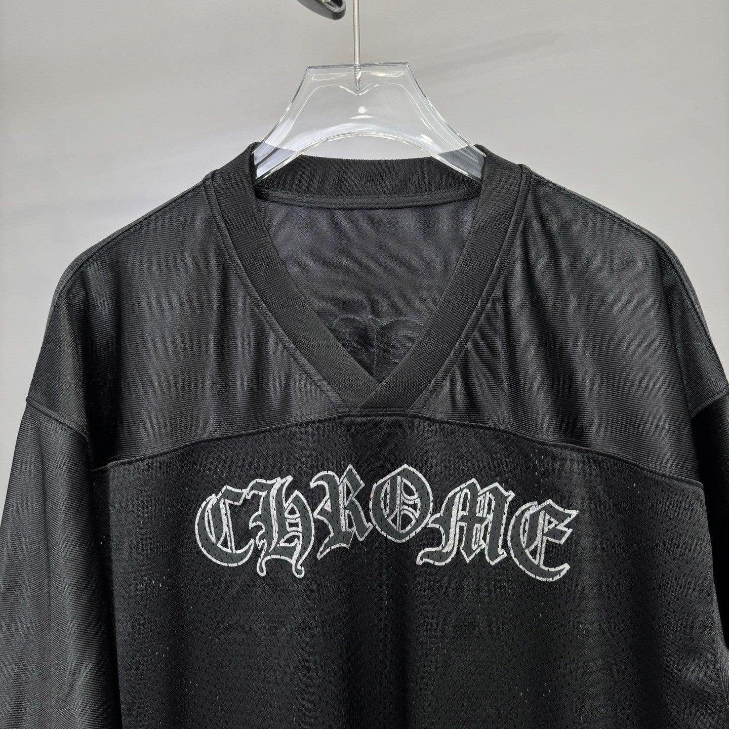 Chrome Hearts Men's Summer Solid Color Mesh Breathable Short Sleeve T-Shirt #76437