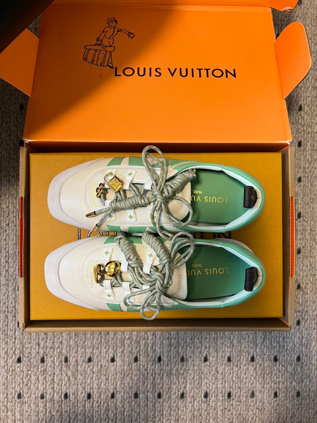 Louis Vuitton LV SNEAKERINA Women's Spring/fall Fashion Casual Round Toe Lace Up Leather Low Top Ballet Style Shoes With Thin Soles Shoes #78176