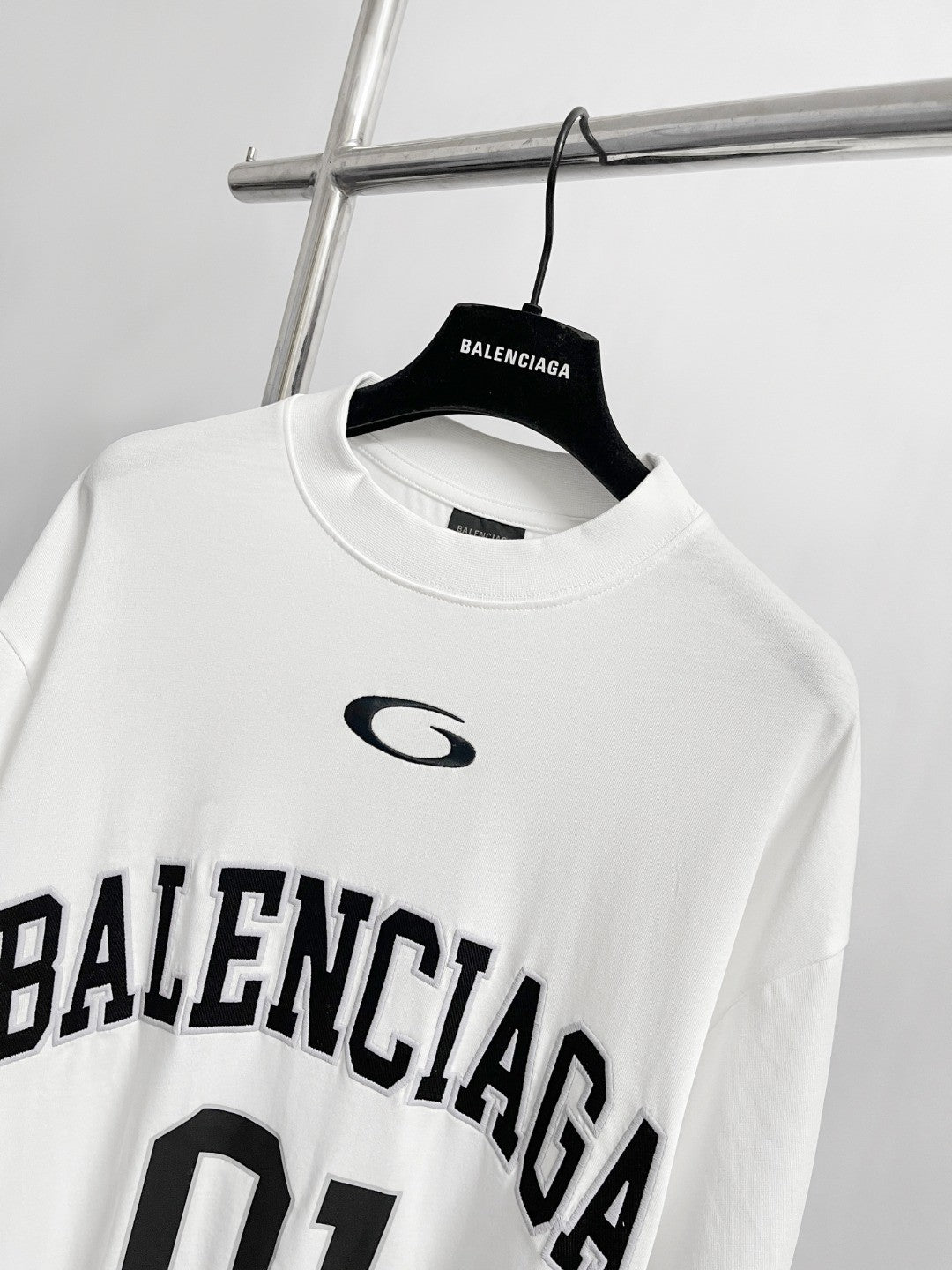 Balenciaga Men's Summer Letter Logo Print Round Neck Regular Fit Short Sleeve T-Shirt #74579