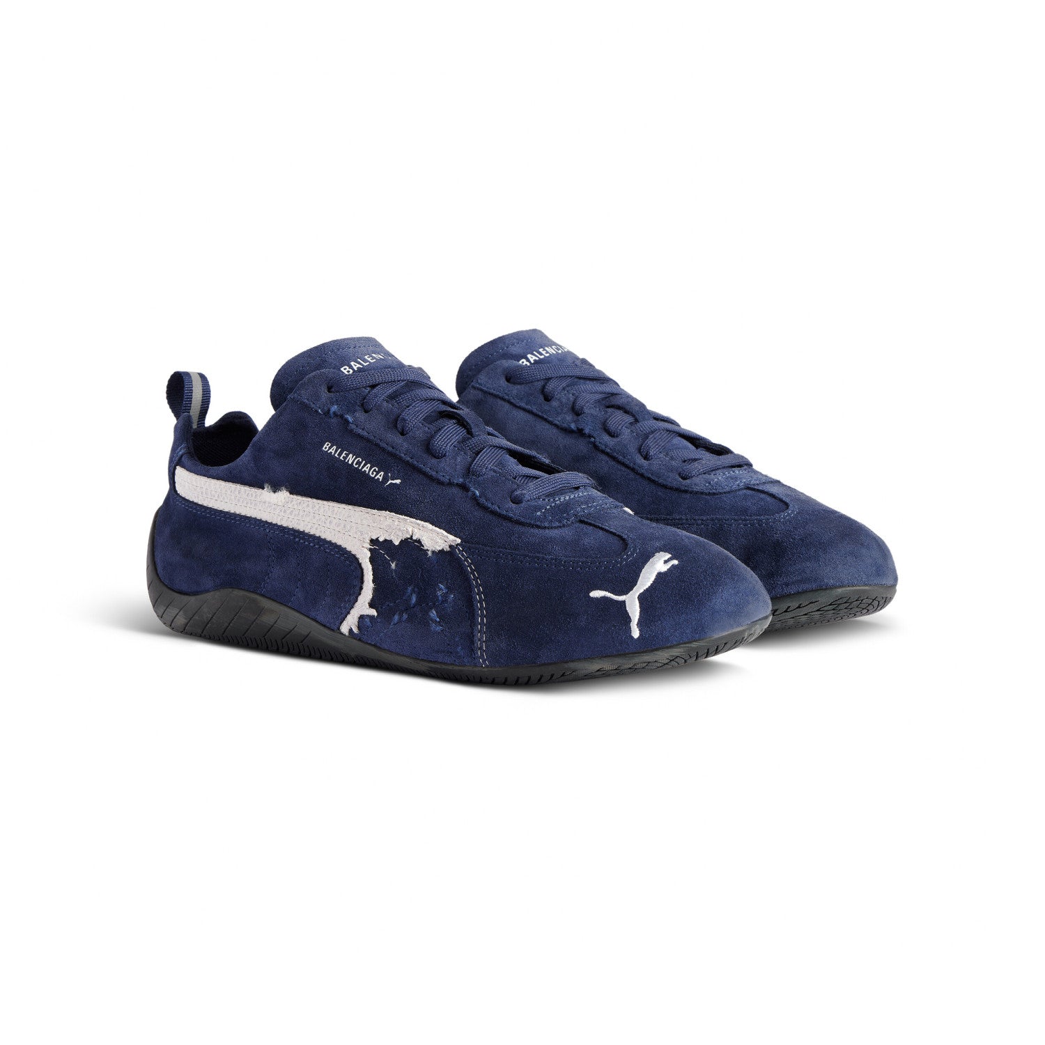 Balenciaga X PUMA SPEEDCAT BALENCIAGA Men's And Women's Spring/fall Fashion Casual Round Toe Lace Up Flat Low Top Thin Suede Sneakers Casual Shoes #79286