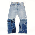 Gallery Dept. Men's Spring And Fall Solid Color Splicing Do Old Loose Wide-Leg Denim Pants Ngvp #8751