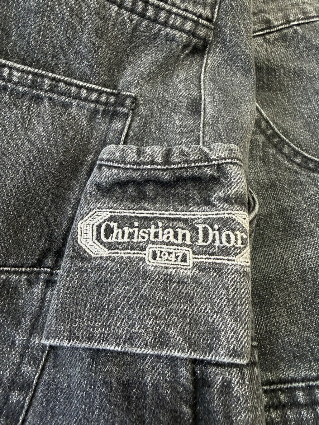 DIOR CD Box Pants Gray Cotton Twill #336939