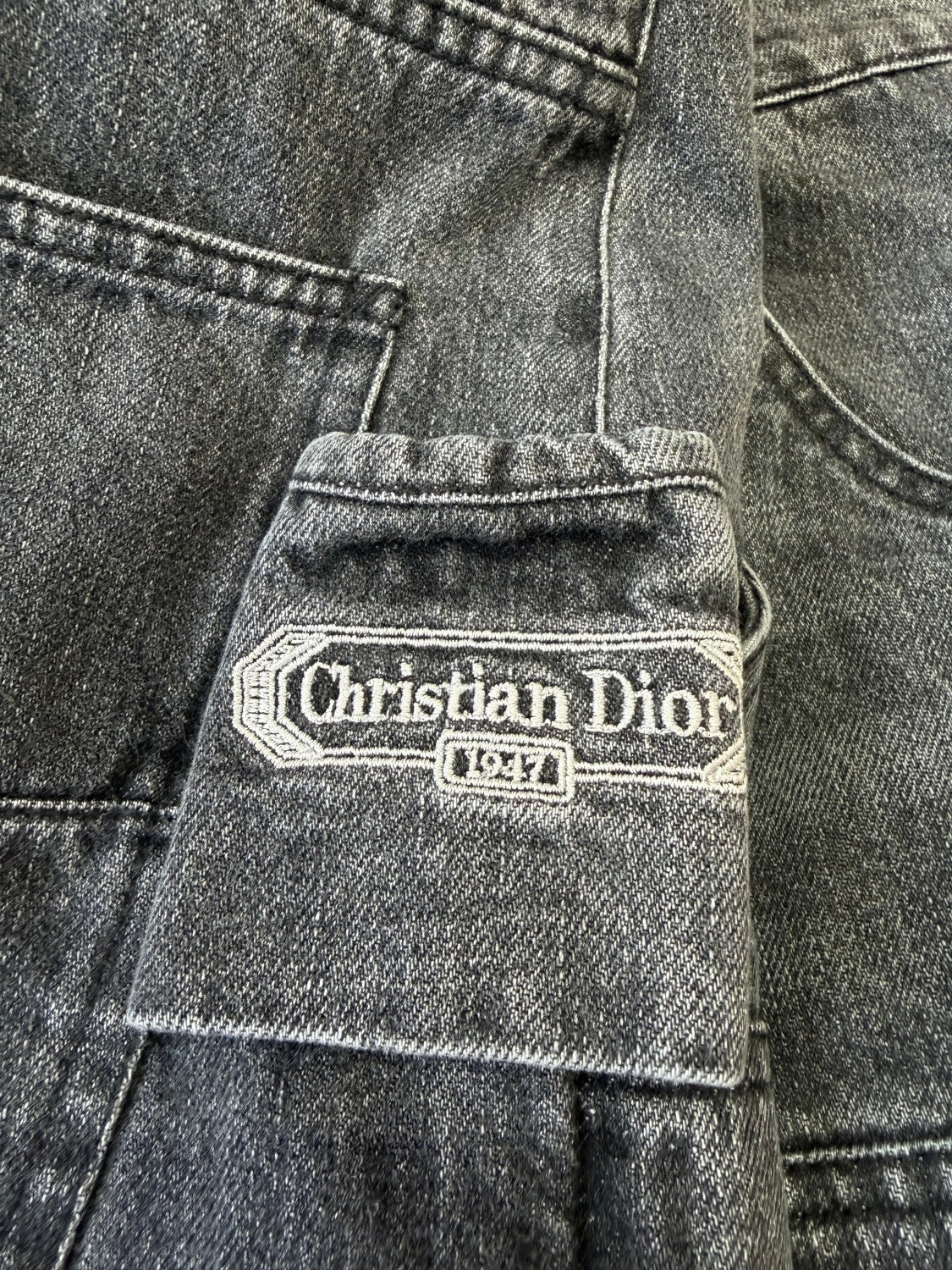 DIOR CD Box Pants Gray Cotton Twill #336939