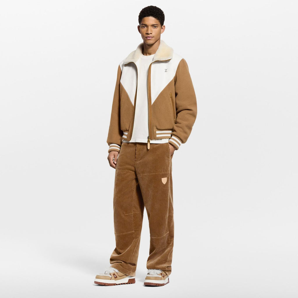 Louis Vuitton Men's Monogram Blouson With Shearling Collar 1AJBCW #334771