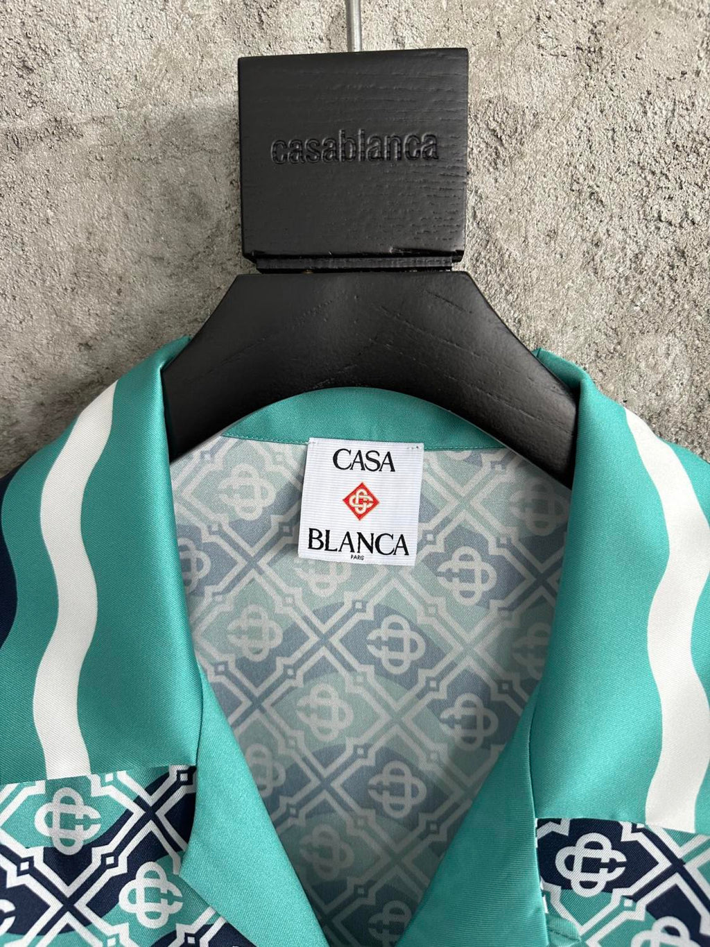 Casablanca Men's and Women's Fashion Casual Full Print Logo Silk Long Sleeve Shirt Elastic Drawstring Waist Full Print Logo Silk Long Pants Suit Set #78594