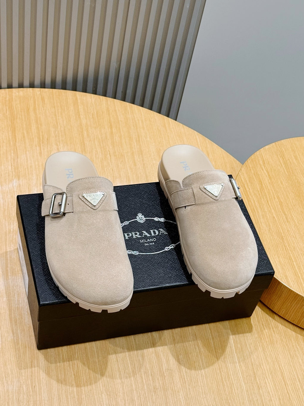 PRADA Suede Mules #384747