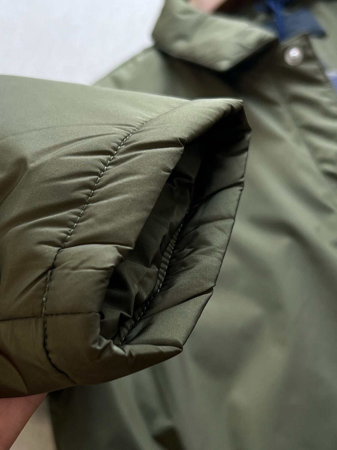 Prada Men's Autumn and Winter Solid Color Single Breasted Nylon Cotton Jacket Long Sleeve Jacket #73912