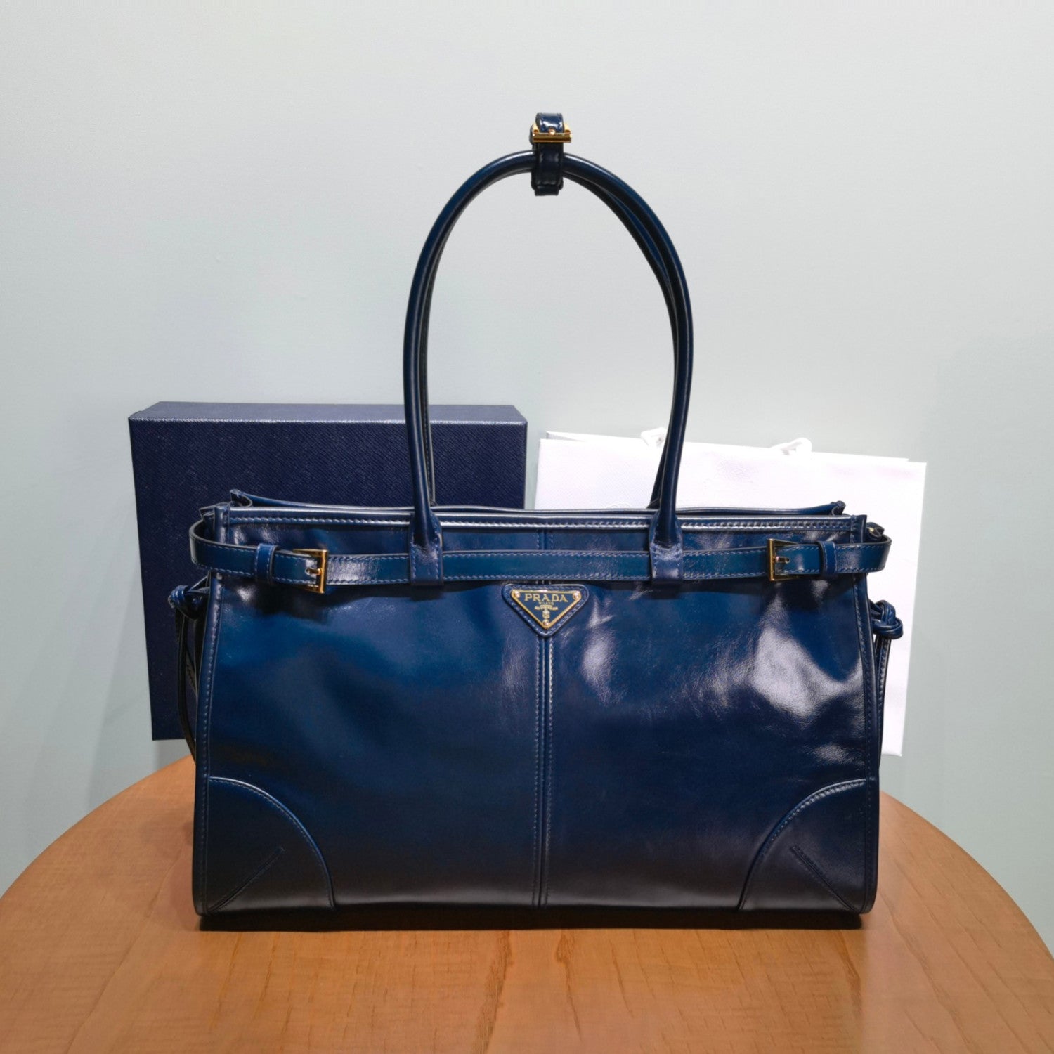 Prada Bonnie Soft Lux Women's Series Solid Color Oil-Waxed Leather Logo Handbag Casual Crossbody Bag Bags #77825