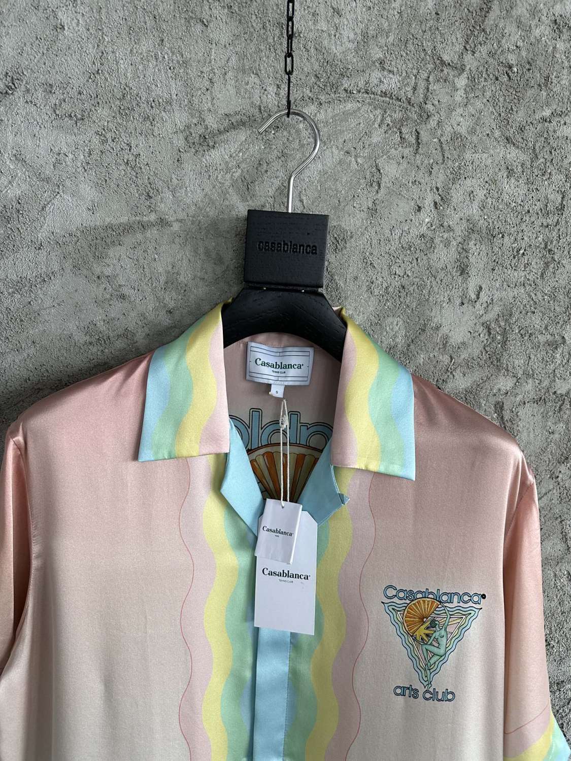 Casablanca Men's Summer Gradient Pattern Printed Single-Button Short-Sleeved Shirt and Casual Shorts Set Suit #77745