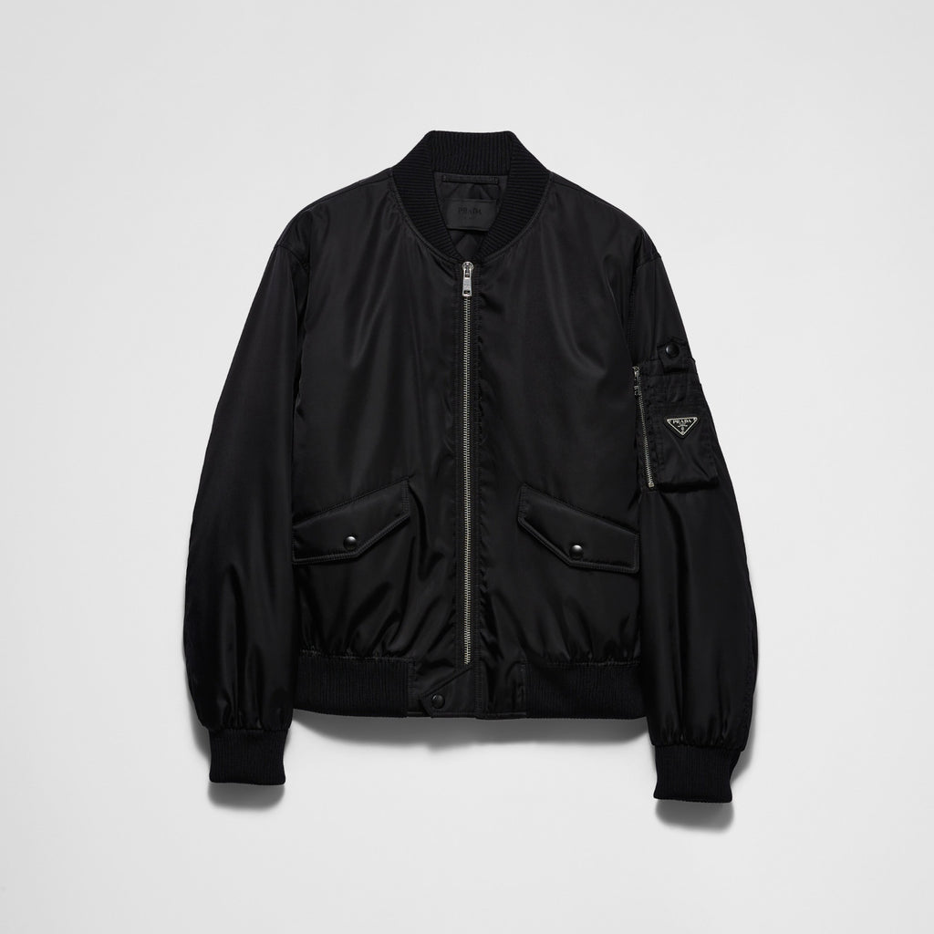 Prada Men's Fall/Winter Fashion Casual Solid Color Baseball Collar Zipper Pilot Cotton Jacket #78956