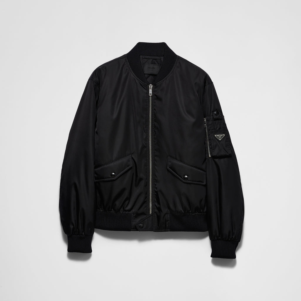 Prada Men's Fall/Winter Fashion Casual Solid Color Baseball Collar Zipper Pilot Cotton Jacket #78956