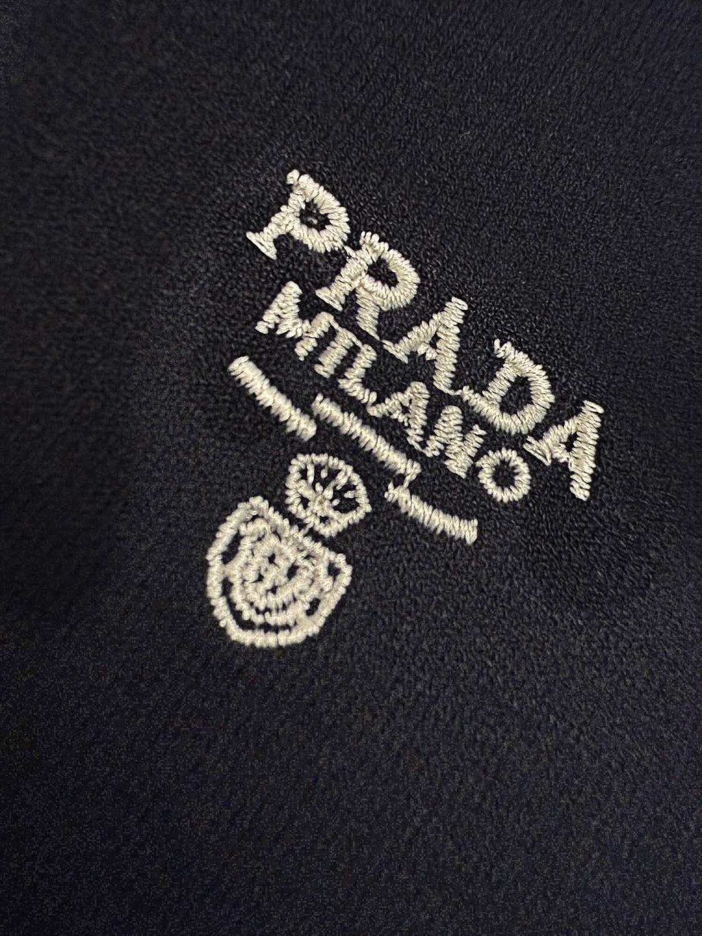 Prada Men's Summer Solid Color Logo Embroidery Zipper Neck Short Sleeve Polo Shirt T-Shirt #74655