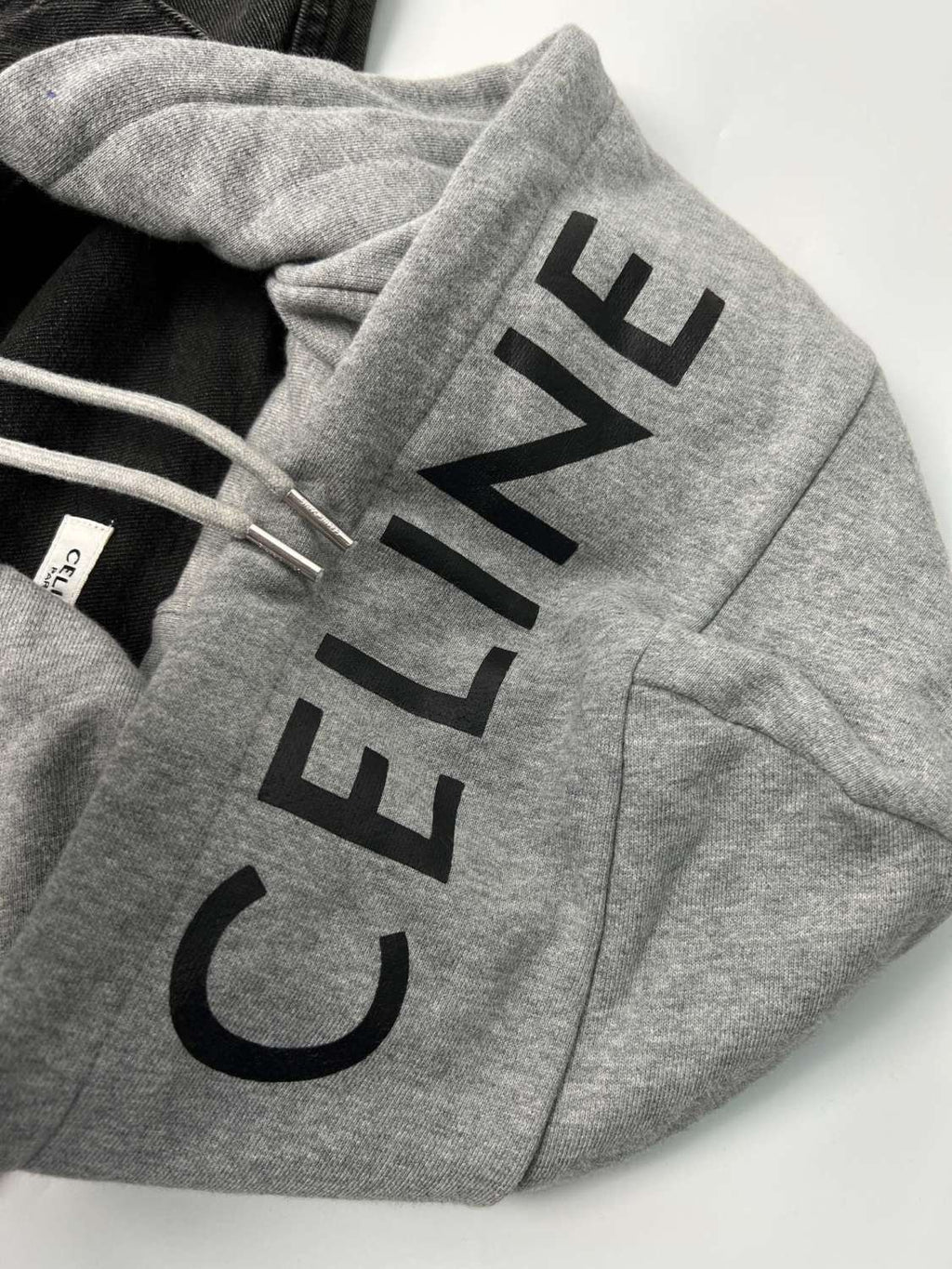 Celine Men's Spring/Autumn Solid Color Hooded Single-Breasted Long-Sleeved Denim Jacket #77716