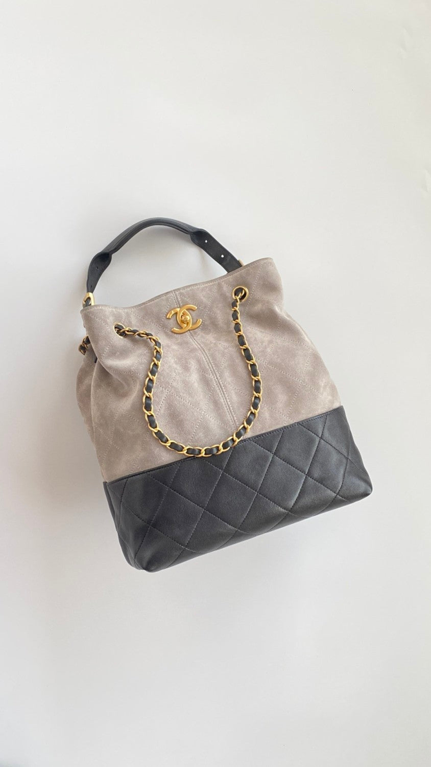 Chanel Women's Multicolored Chain Shoulder Strap Suede And Leather Shoulder Bag Handbag Bags #77956