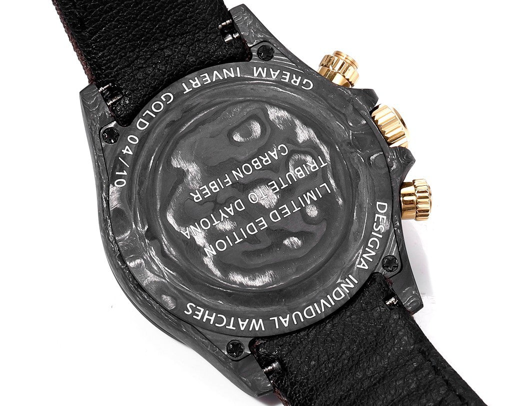 Rolex Men's Cosmo Chrono Daytona Mechanical Watch with Carbon Fiber Patterned Luminous Case #73619