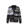 Louis Vuitton Men's Fall And Winter Black And White Jacquard Long Wool Sweater Cardigan Fashion Trend Single-breasted Long-sleeved Jacket #81626