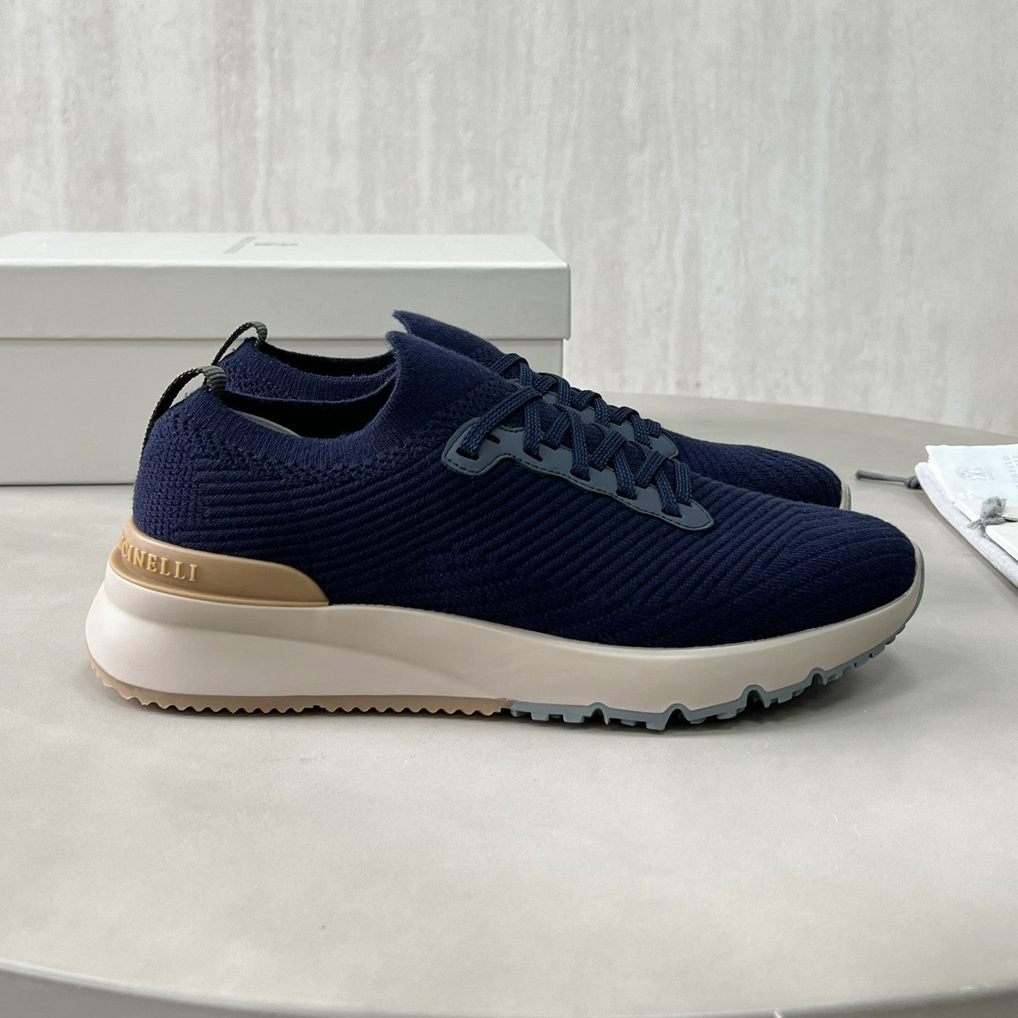 Brunello Cucinelli  Men's Spring/Fall Fashion Casual Round Toe Lace Up Low Top Flat Sole Sneakers Shoes #78959