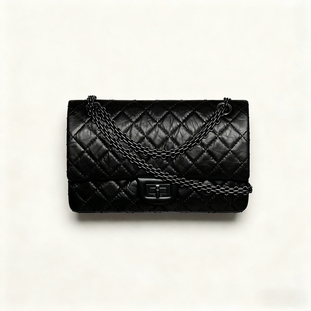 Chanel 2.55 Handbag Aged Calfskin Gold-Tone Metal #333121
