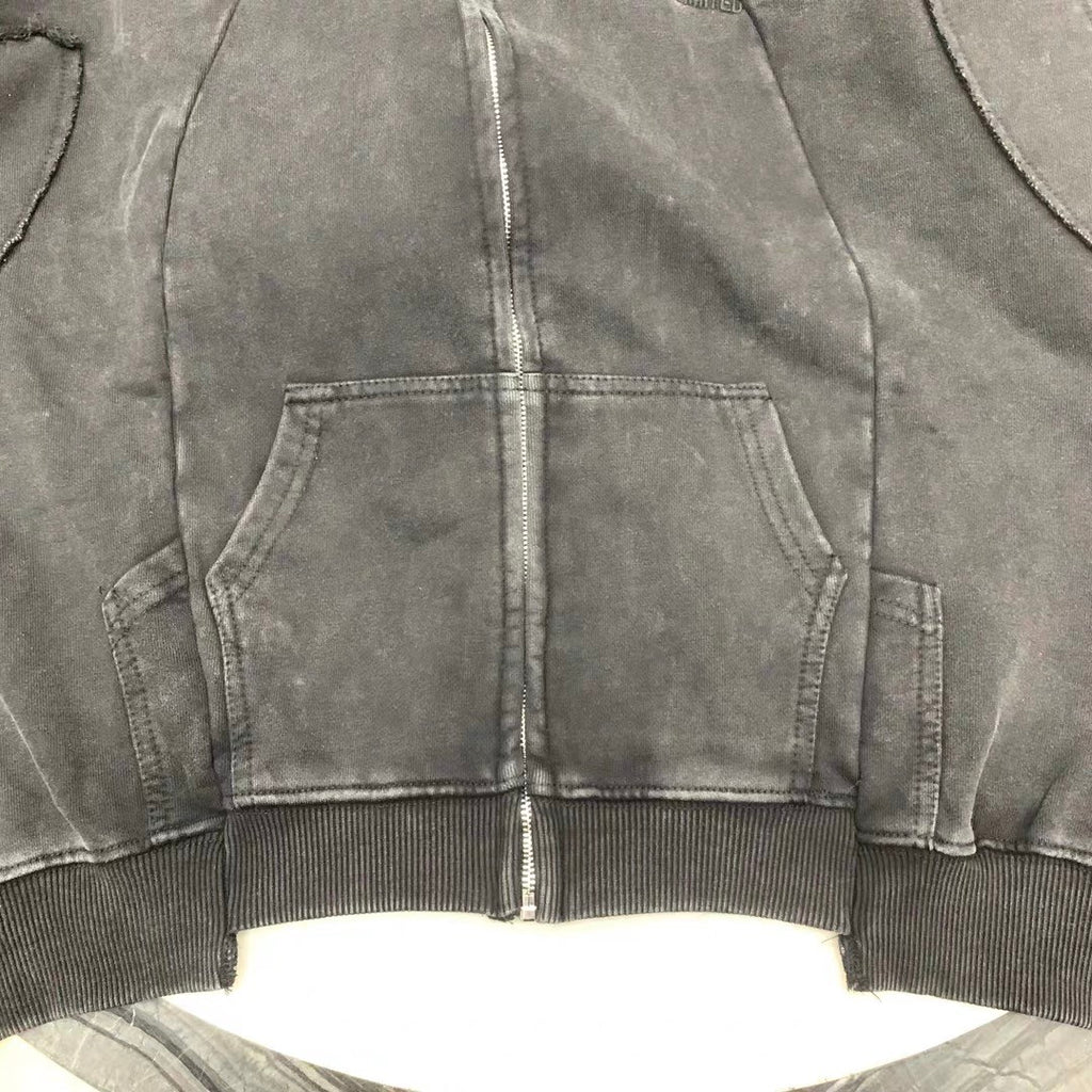 Vetements Men's Logo Embroidery Fall And Winter Cotton Long Sleeve Loose Zipper Hooded Coat Ngvp #6927
