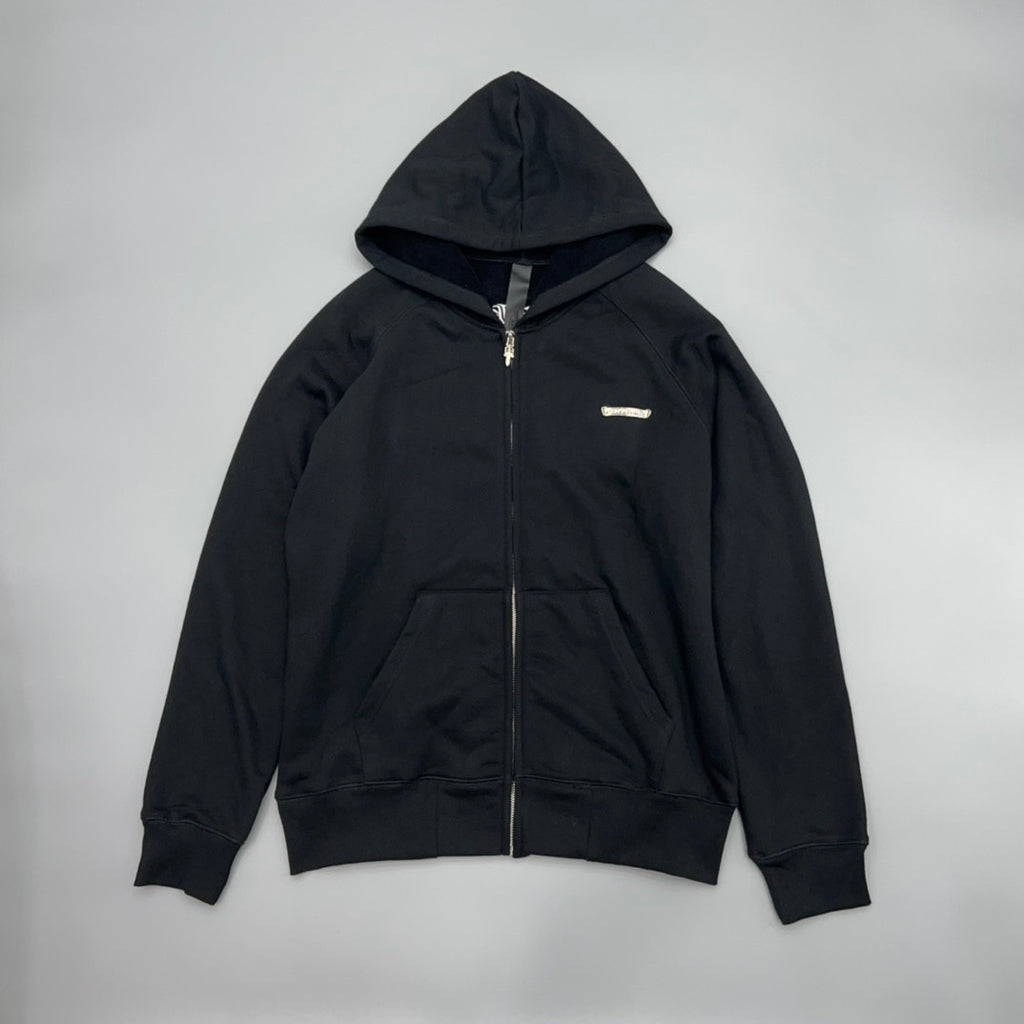 Chrome Hearts Men's and Women's Fall/Winter Fashion Casual Solid-Color Minimalist Sanskrit Letter Small Logo Print Hooded Zipper Sweatshirt Jacket #78517
