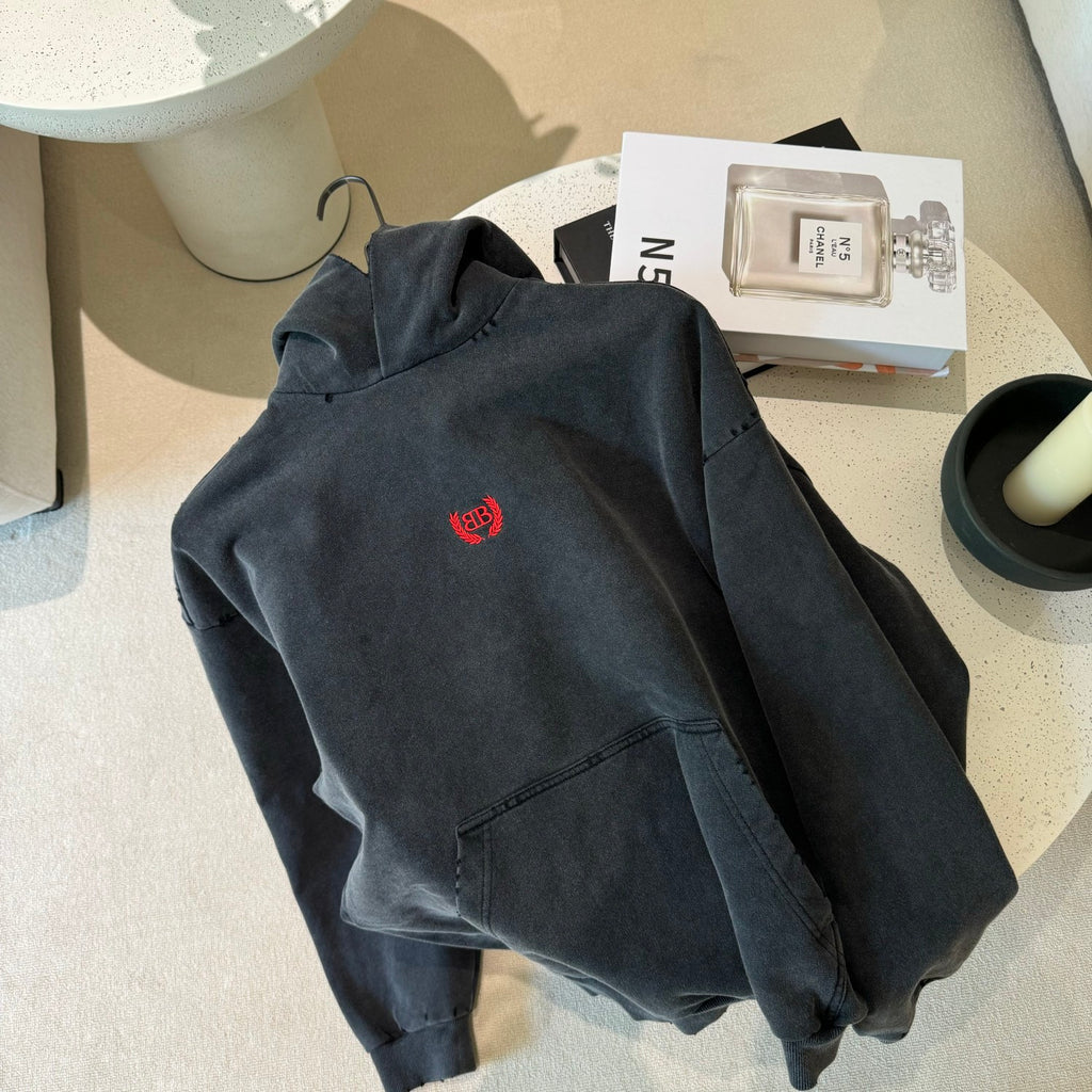 Balenciaga LAUREL CLASSIC HOODIE Men's And Women's Spring/Fall Fashion Casual Solid-Color Hooded Long Sleeve Sweatshirt #78577