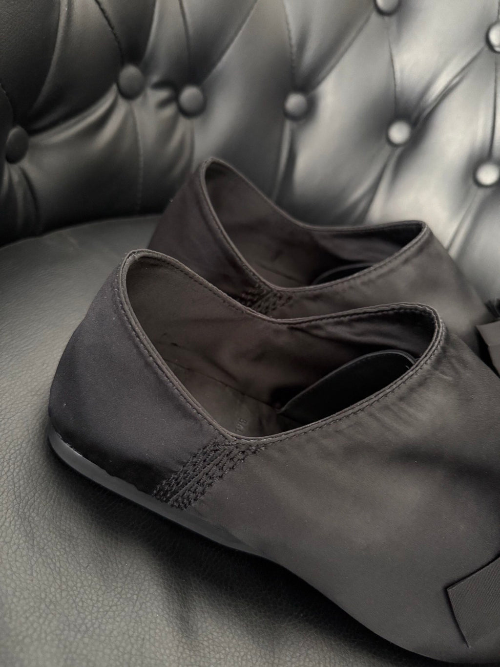 Balenciaga Men's Spring And Summer New Satin Pointed Casual Single Shoes Neutral Style High Street Trend Flat Shoes #81374