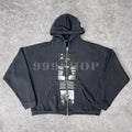 Enfants Riches Deprimes Nun Distressed Washed Zip Hoodie Sweatshirt ##333686