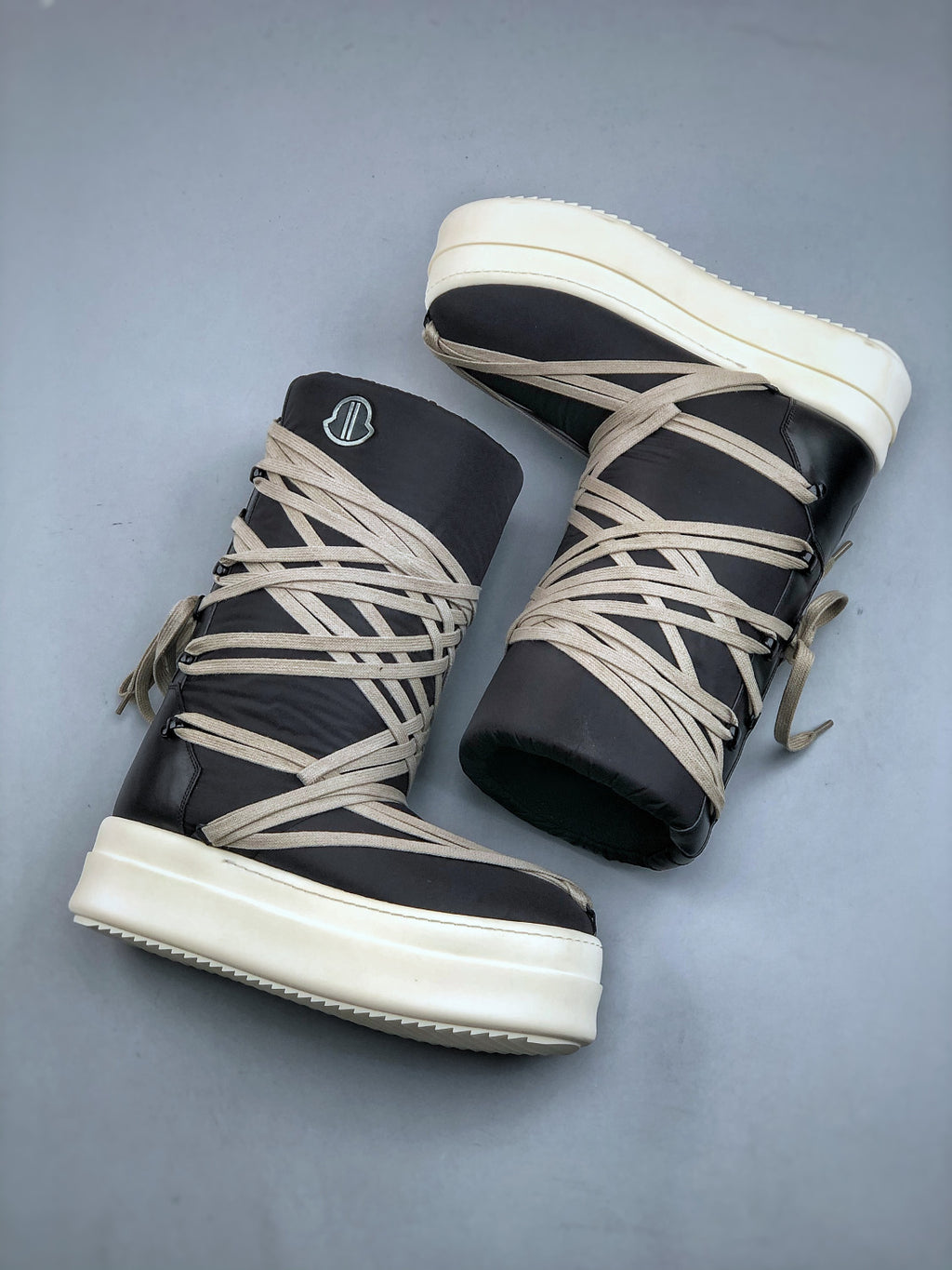 Moncler x Rick Owens DRKSHDW Crazy Strappy High-top Ski Boots #335512