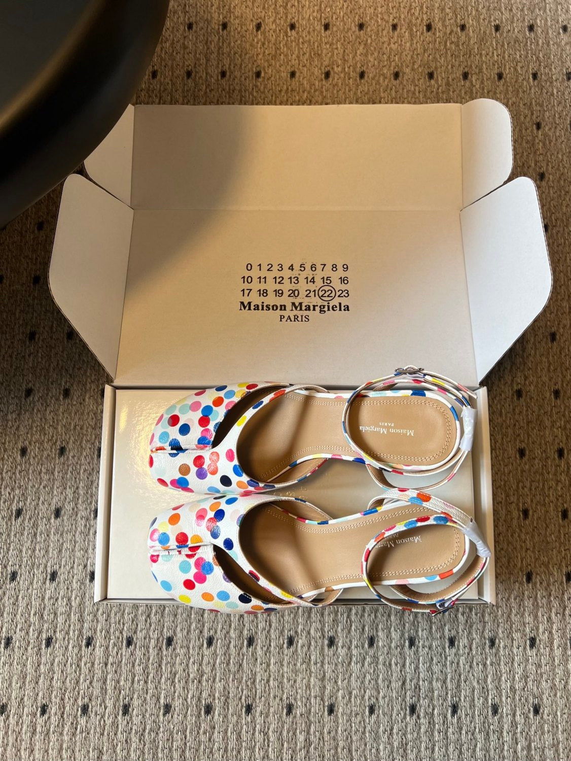 Maison Margiel Polka Dot Split Toe Shoes #381391
