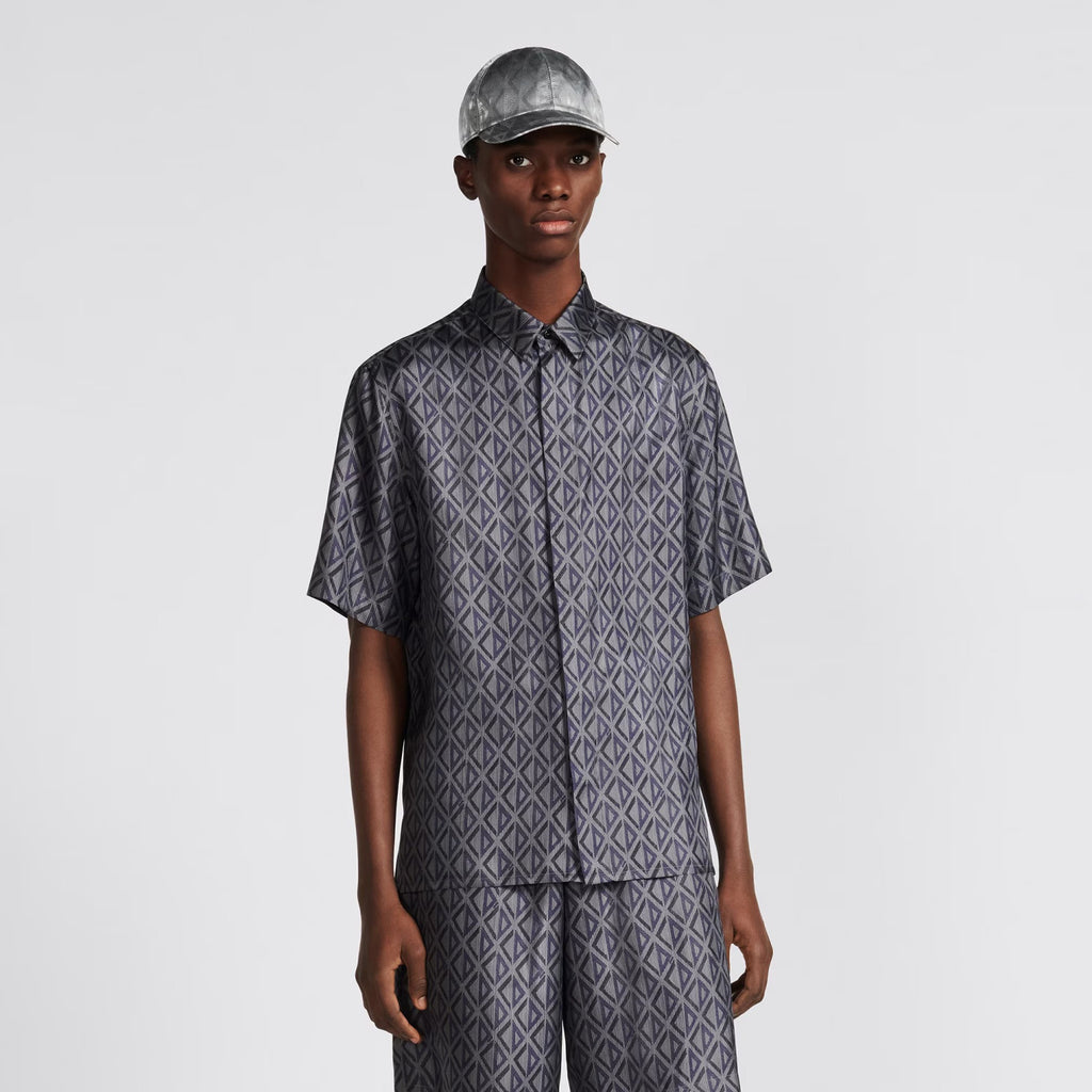 Dior Geometric Pattern Short Sleeved Shirt Shorts Set Suit #94445
