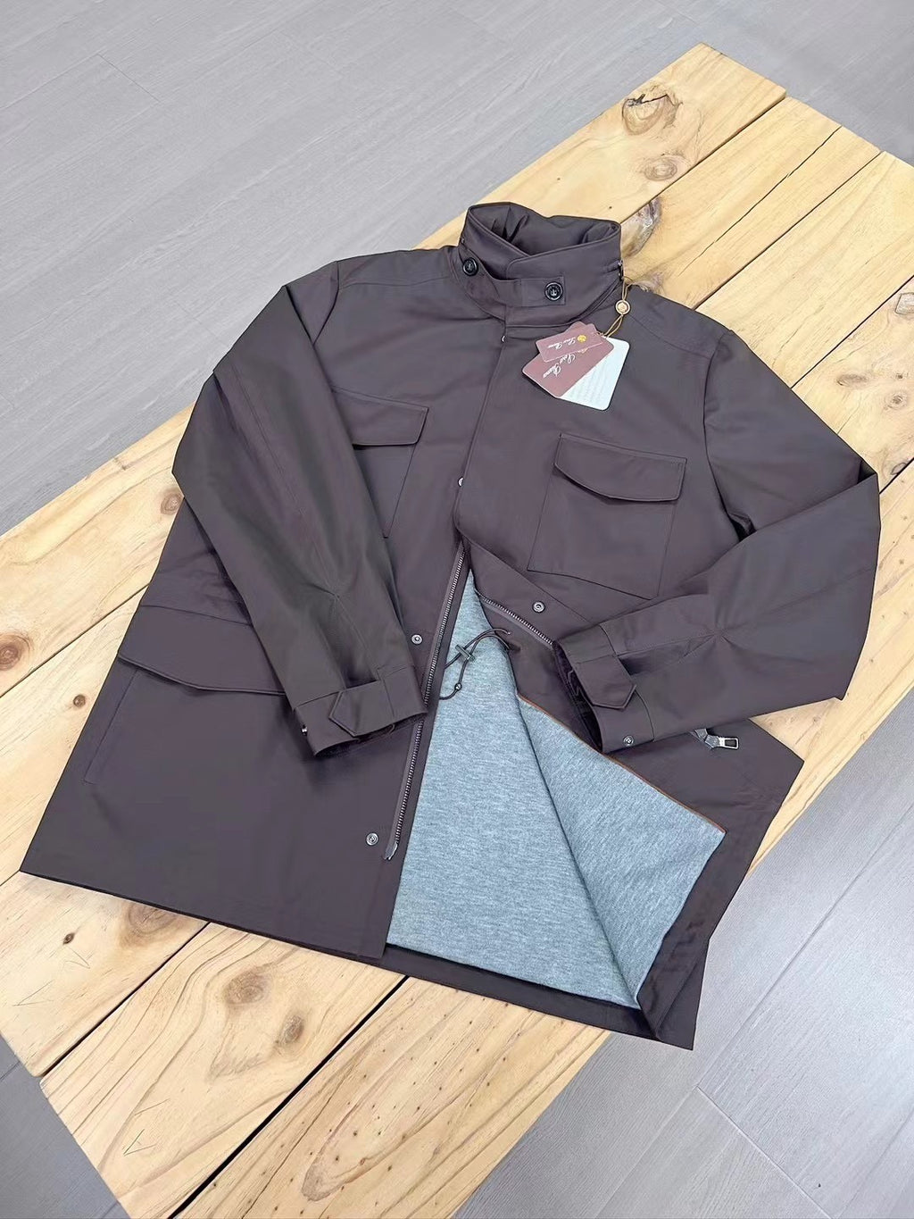 Loro Piana Standing Collar Long Sleeved Jacket #21867