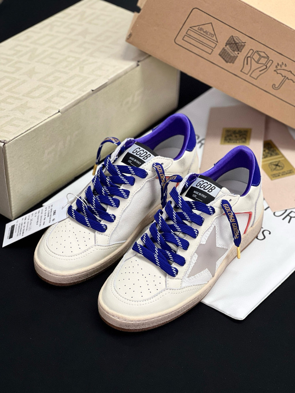 Golden Goose Women's Solid Color Retro Old Dirty Shoes Low Top Lace Up Sneakers #76319