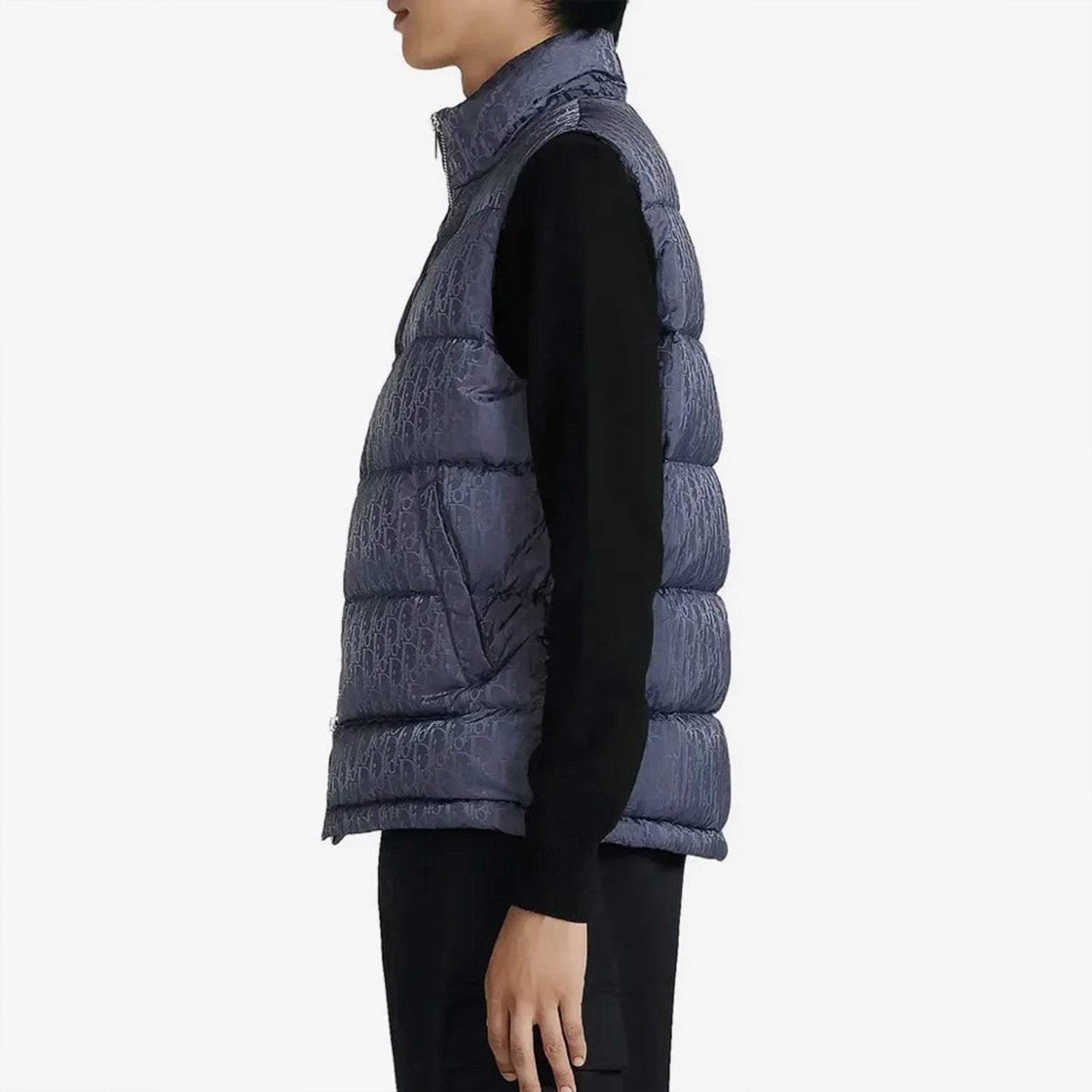 Dior Oblique Sleeveless Down Jacket Zip Puffer Vest Men's Autumn And Winter Fashion Trend Sleeveless Warm Jacket #96497