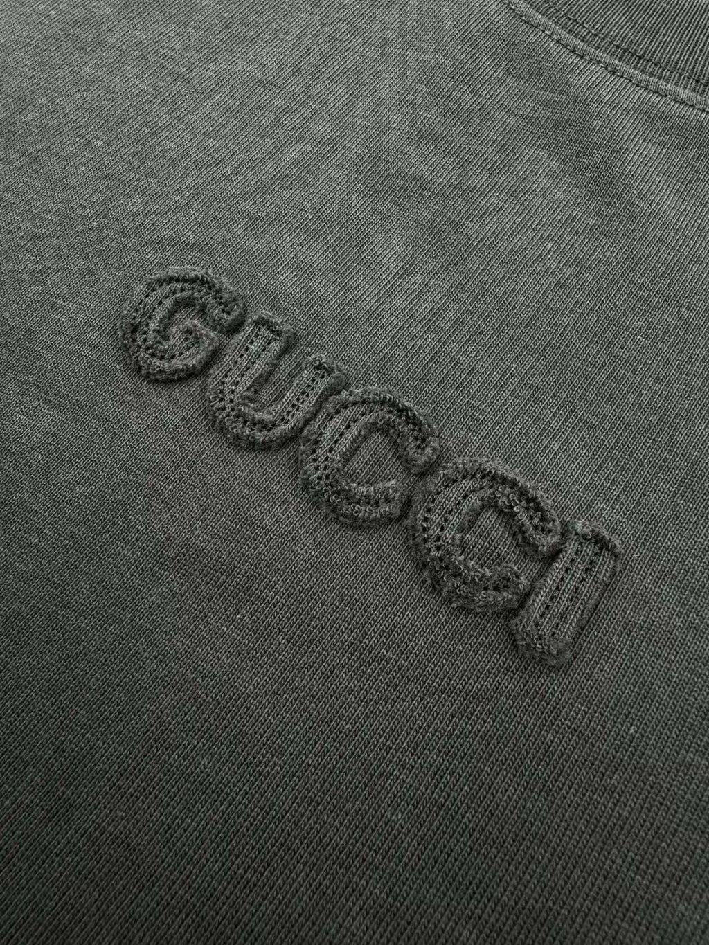 Gucci Men's Summer Solid Color Embroidered Letter Printed Cotton Round Neck Short Sleeve T-Shirt #75317