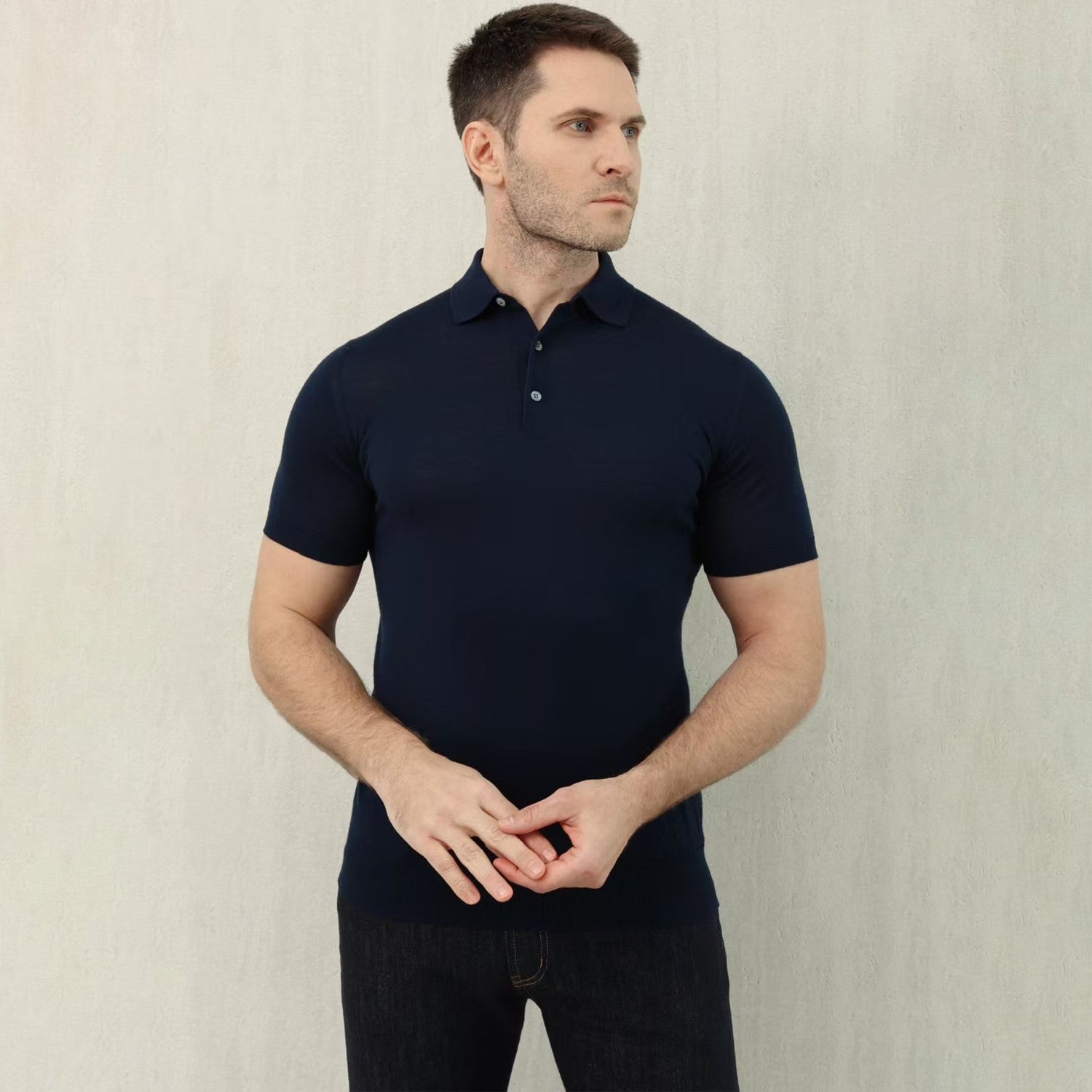 Loro Piana King's Gift® Men's Polo Shirt Spring Summer Fashion Casual Button Short Sleeve Top Knitted T-shirt Lapel Men's Clothes Ngvp #9957