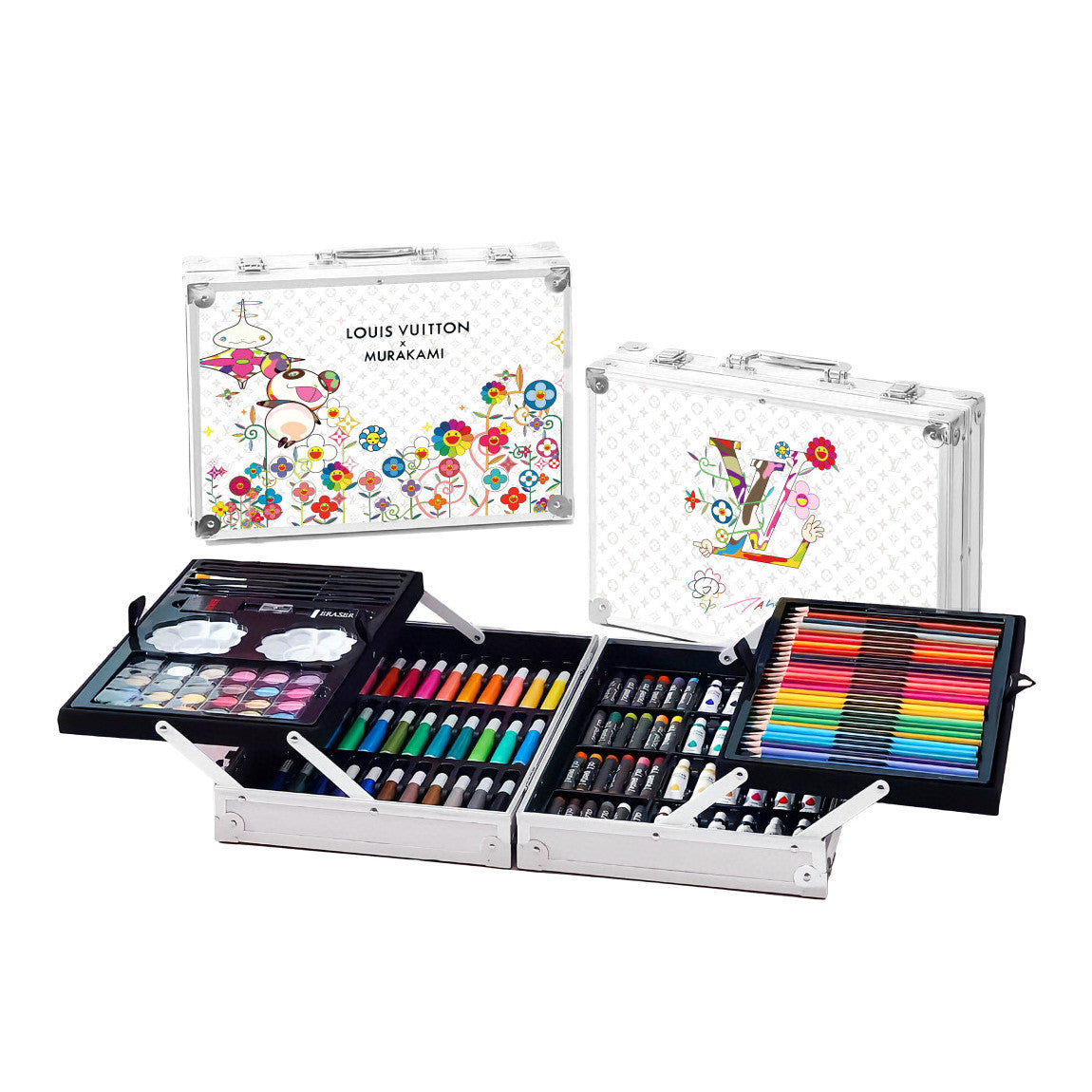 Louis Vuitton LV xTM Superflat Colourful Monogrammed Case Paintbrush Gift Set #76719