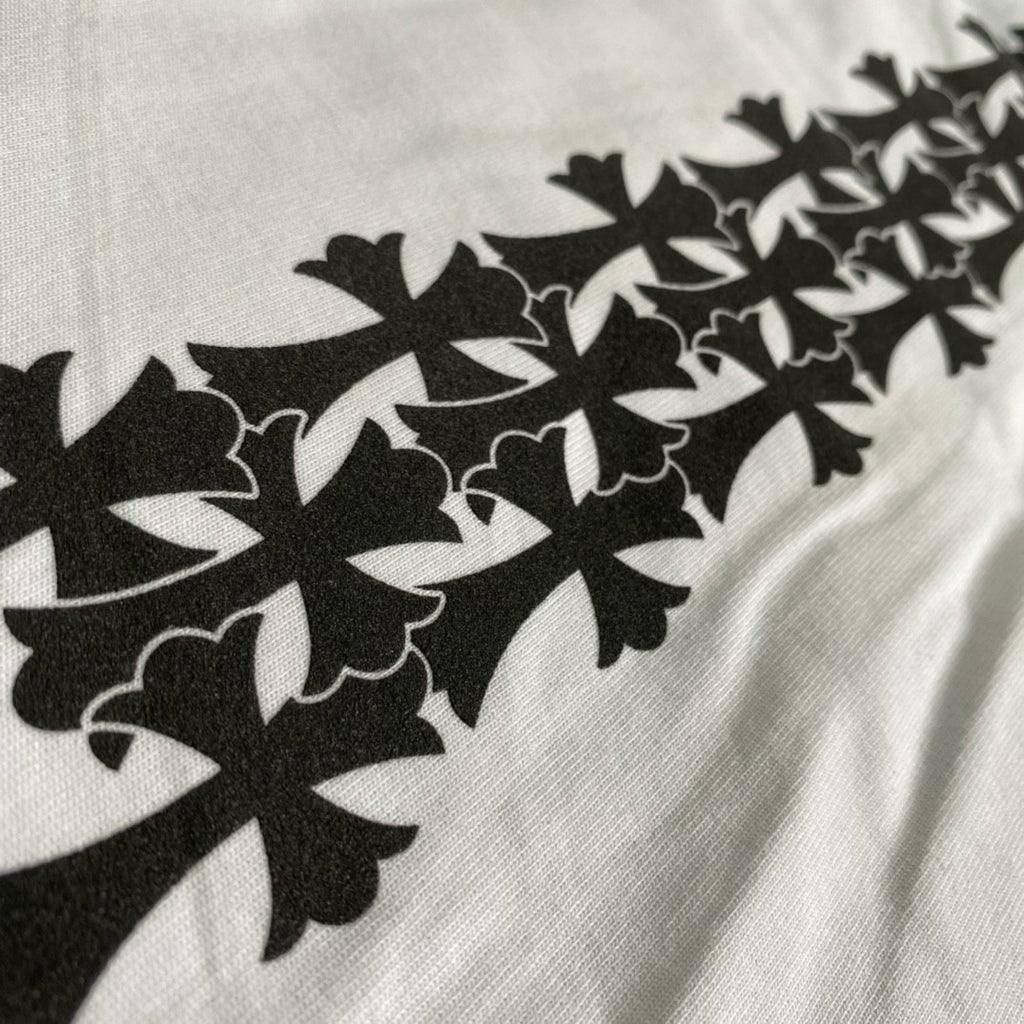 Chrome Hearts Men's Summer Solid Colour Cross Print Round Neck Cotton Short Sleeve T-Shirt #76816