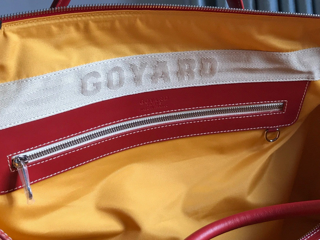 GOYARD Bowling45 Men's And Women's Fashion Classic All-over Print Zipper Closure Canvas Leather Oversized Travel Bag Bags BOWLIN045TY33CL33P #78364