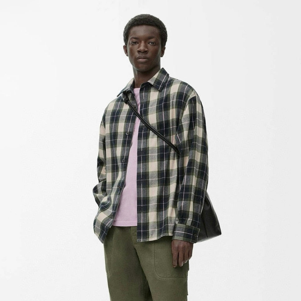 Loewe Men's And Women's Spring/Fall Fashion Casual Checkered Collared Single Breasted Long Sleeve Shirt #78827