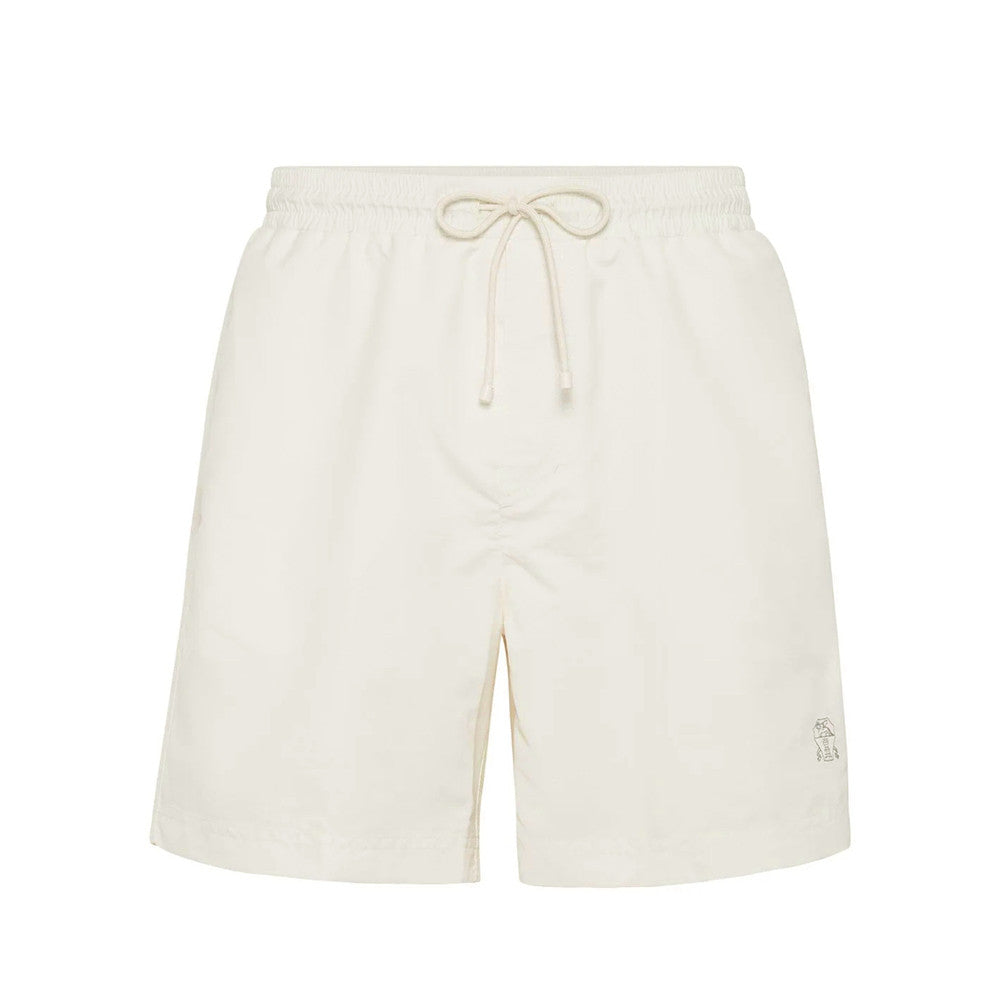 Brunello Cucinelli Men's Spring/Summer Fashion Solid Color Lace Up Casual Fit Swim Shorts Ngvp #8335