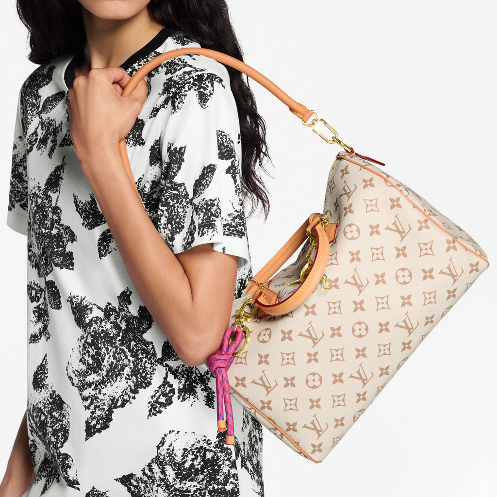 Louis Vuitton SPEEDY SOFT 30 LUCKY Women's Fashion Classic Logo Print Coated Canvas Shoulder Bag Handbag Crossbody Bag Bags M15108 #78412