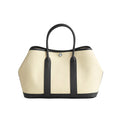 Hermes Garden Party 30 Women's Silver Buckle Colour Blocking Canvas and Calfskin Tote Bag Bags #76891