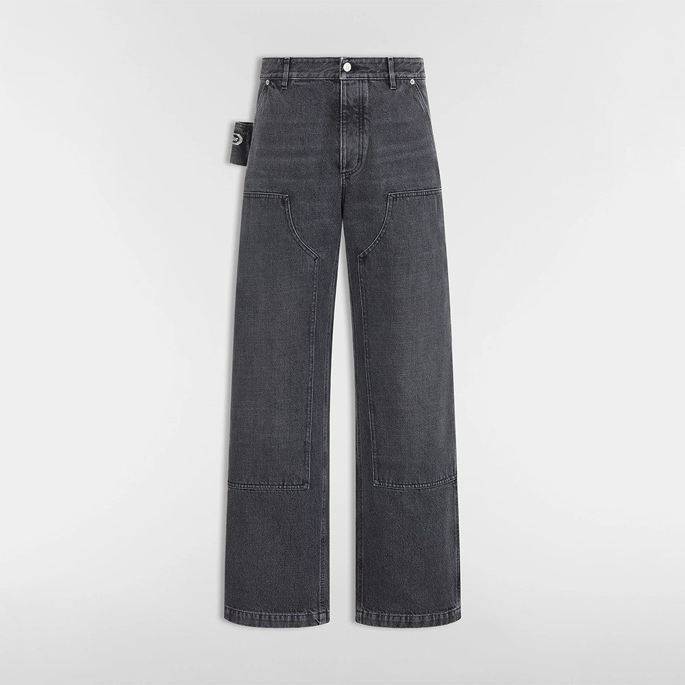 DIOR CD Box Pants Gray Cotton Twill #336939