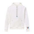 Louis Vuitton Men's Fall/Winter White Hooded Drawstring Logo Long Sleeve Sweatshirt Pullover #72888