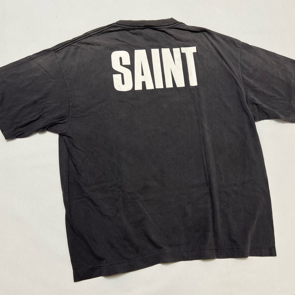 Saint Michael x Friends Men's Summer Character Printed Cotton Aged Round Neck Short Sleeve T-Shirt Ngvp #1662