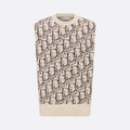 Dior Men's Summer Logo Jacquard Crew Neck Oblique Sleeveless Sweater knitted Vest #97554