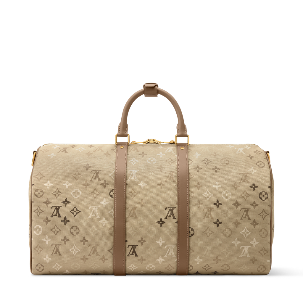 Louis Vuitton Lv Men's Keepall 50 Travel Bag Canvas Monogram Tote/shoulder Bag Sand Bags M29159 #84177A