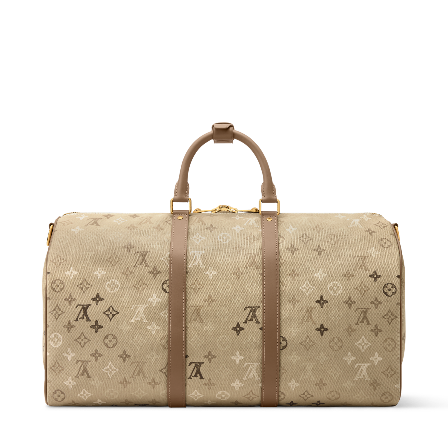 Louis Vuitton Lv Men's Keepall 50 Travel Bag Canvas Monogram Tote/shoulder Bag Sand Bags M29159 #84177A